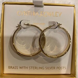 Cynthia Rowley brass earrings